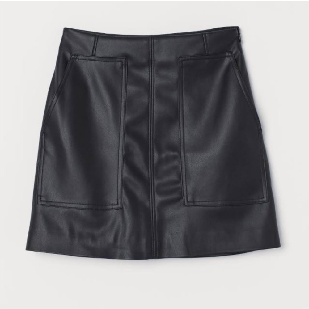 H&M Faux Leather Mini Skirt